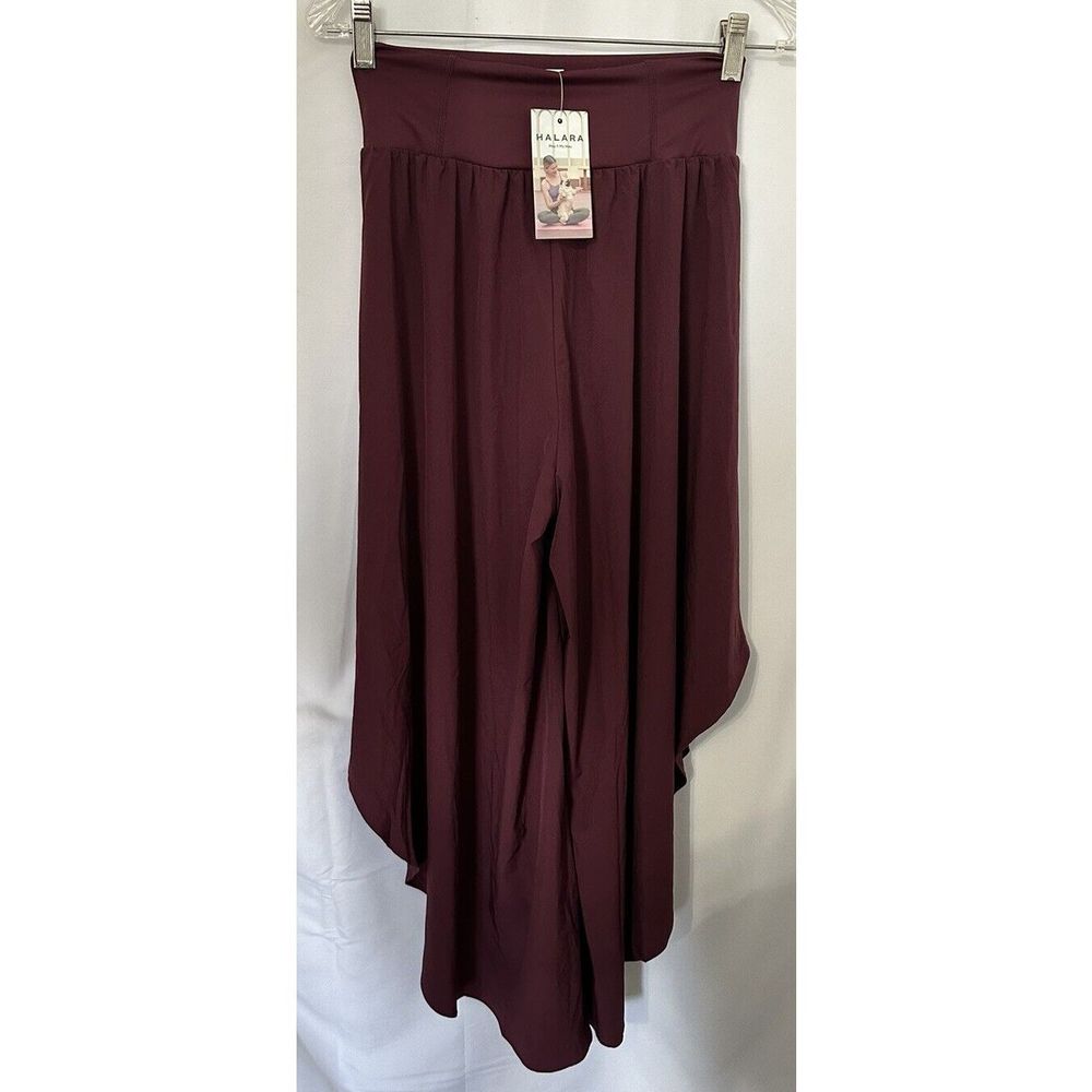 HALARA Wide Leg Pants in Burgundy